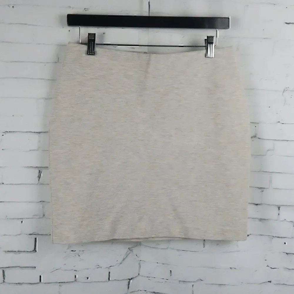 NEW YORK & COMPANY HEATHER GREY OFFICE BUSINESS WORK SKIRT SIZE 4